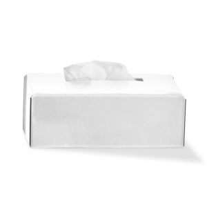 Tissuebox leder snow