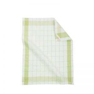 keukenhanddoek half linnen lime