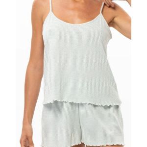 Pyjama short licht groen